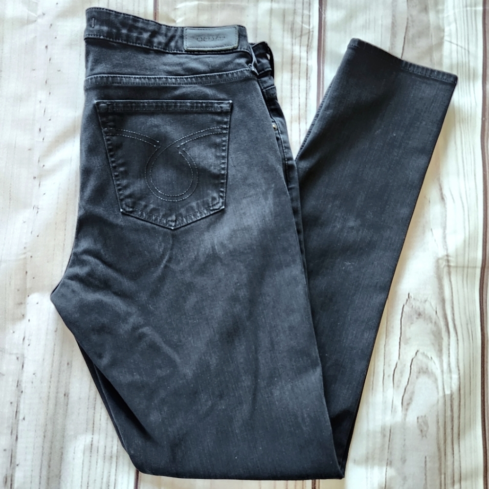 Big Star "Maddie Skinny" Black Midrise Jeans Silver Thread Y2K | Women's Size 31
